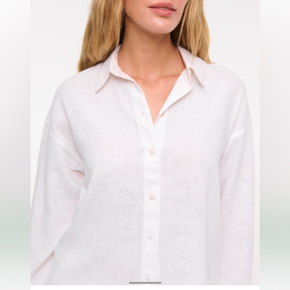 Abercrombie & Fitch Linen Blend Button Down Shirt